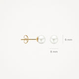 Ohrstecker Perle aus 585 Gold - PERDONA
