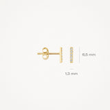 Ohrstecker Stabförmig 585 Gold - PERDONA