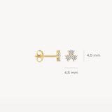 Ohrstecker drei Zirkonia 585 Gold - PERDONA