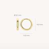 Creolen 11,3mm aus 585 Gold - PERDONA