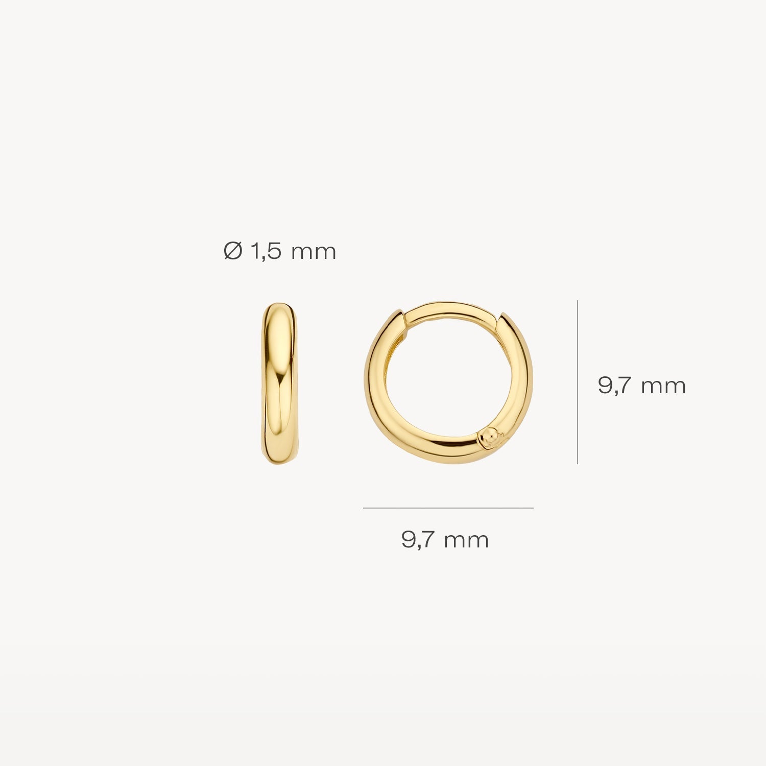 Creolen aus 585 Gold - PERDONA