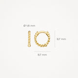 Creolen Kugeloptik aus 585 Gold - PERDONA