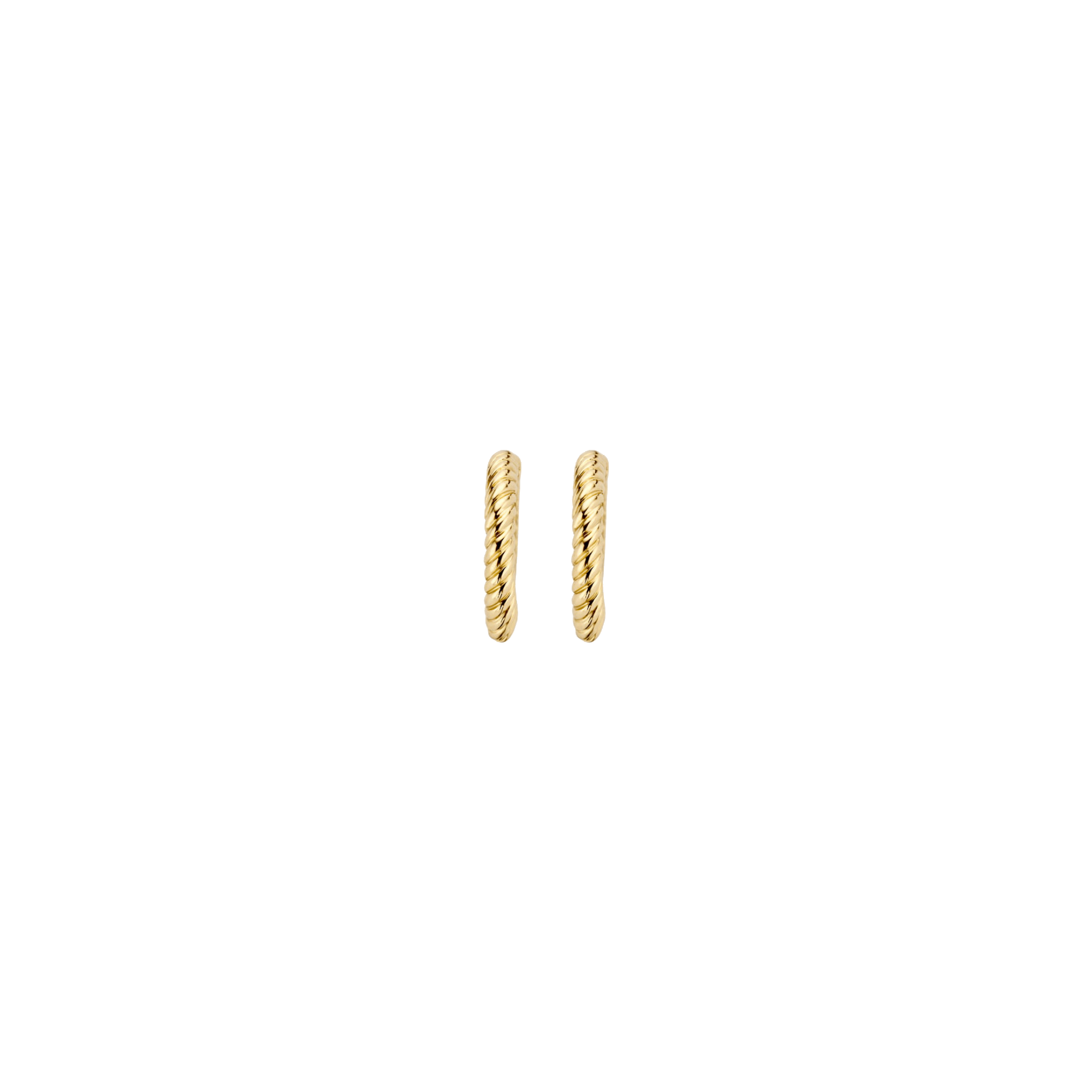 Creolen 9mm Kordeloptik aus 585 Gold - PERDONA