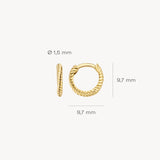Creolen 9mm Kordeloptik aus 585 Gold - PERDONA