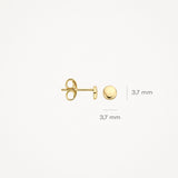 Runde Ohrstecker flach aus 585 Gold - PERDONA