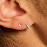 Creolen mit Pavé-Zirkonia aus 585 Gold - PERDONA