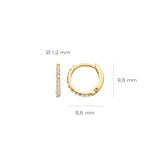 Creolen mit Pavé-Zirkonia aus 585 Gold - PERDONA