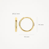 Creolen 11,3mm aus 585 Gold - PERDONA