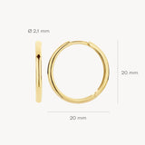 Klassische Creolen aus 585 Gold - PERDONA