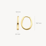 Ovale Creolen aus 585 Gold - PERDONA