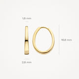 Ovale Creolen aus 585 Gold - PERDONA