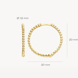 Creolen Kugeloptik aus 585 Gold - PERDONA