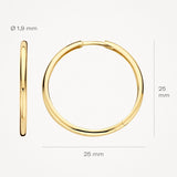 Klassische Creolen aus 585 Gold - PERDONA