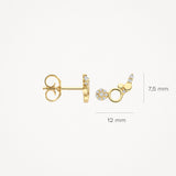 Ohrstecker mit Kreismotiven aus 585 Gold - PERDONA