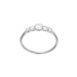 Ring mit fünf Brillanten aus 585 Weißgold