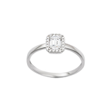 Weißgoldring mit Zirkonia