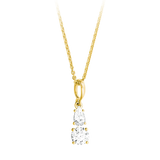 Anhänger mit Zirkonia aus Gelbgold