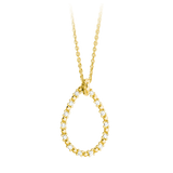 Tropfenförmiger Anhänger mit Brillanten aus 585 Gelbgold