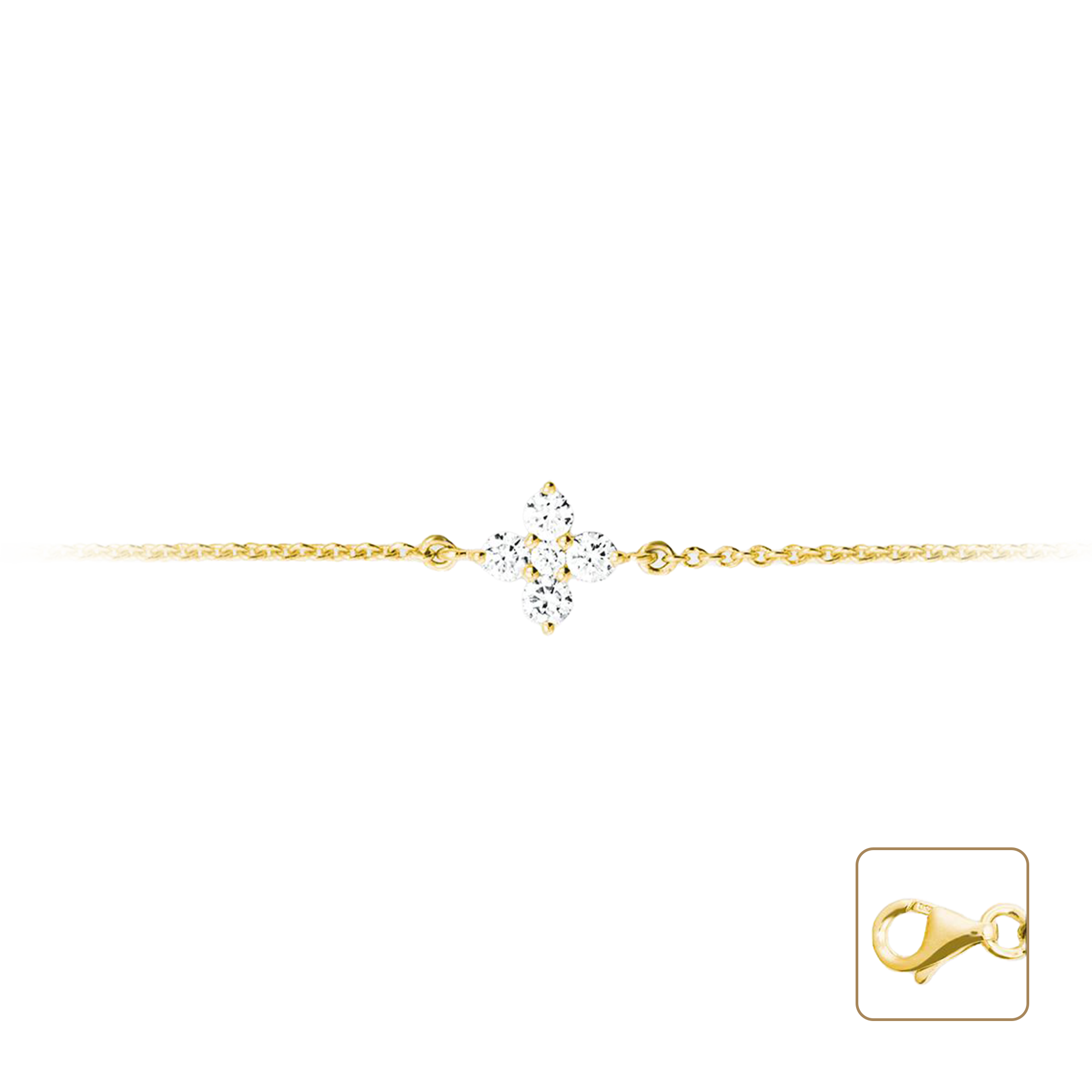 Armband mit Brillanten aus 585 Gelbgold - PERDONA