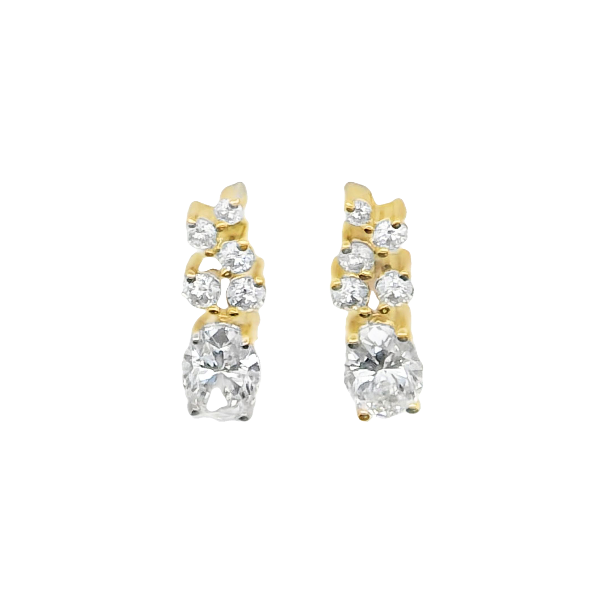 Ohrstecker mit Diamanten aus 585 Gelbgold - PERDONA