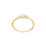 Ring mit drei Brillanten aus 585 Gelbgold