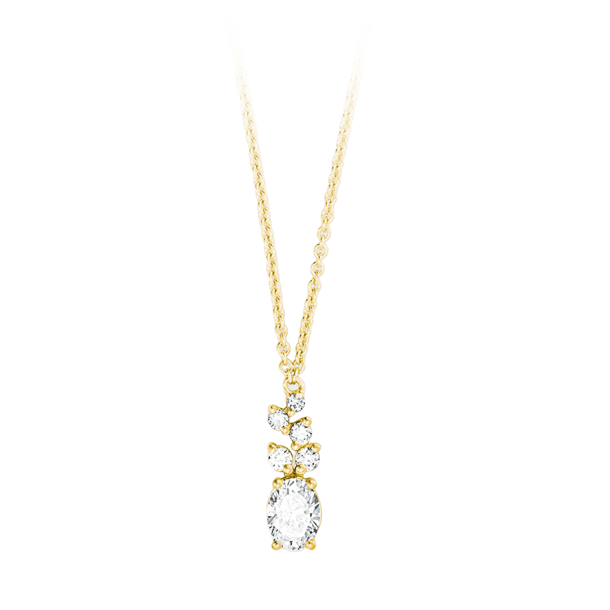 Collier mit Diamanten aus 585 Gelbgold - PERDONA