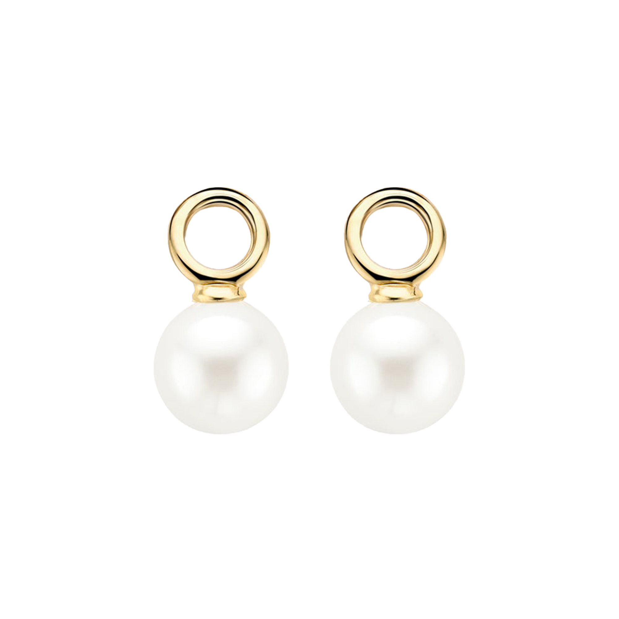 Ohrring-Anhänger mit Swarovski-Perle aus 585 Gold - PERDONA