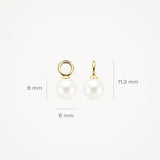 Ohrring-Anhänger mit Swarovski-Perle aus 585 Gold - PERDONA