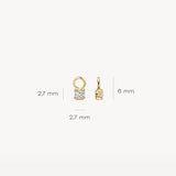 Ohrring-Anhänger mit Zirkonia aus 585 Gold - PERDONA