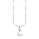 Kette Mond Pavé silber - PERDONA