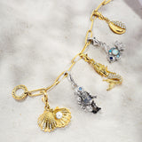 Charm-Anhänger Muschel gold - PERDONA