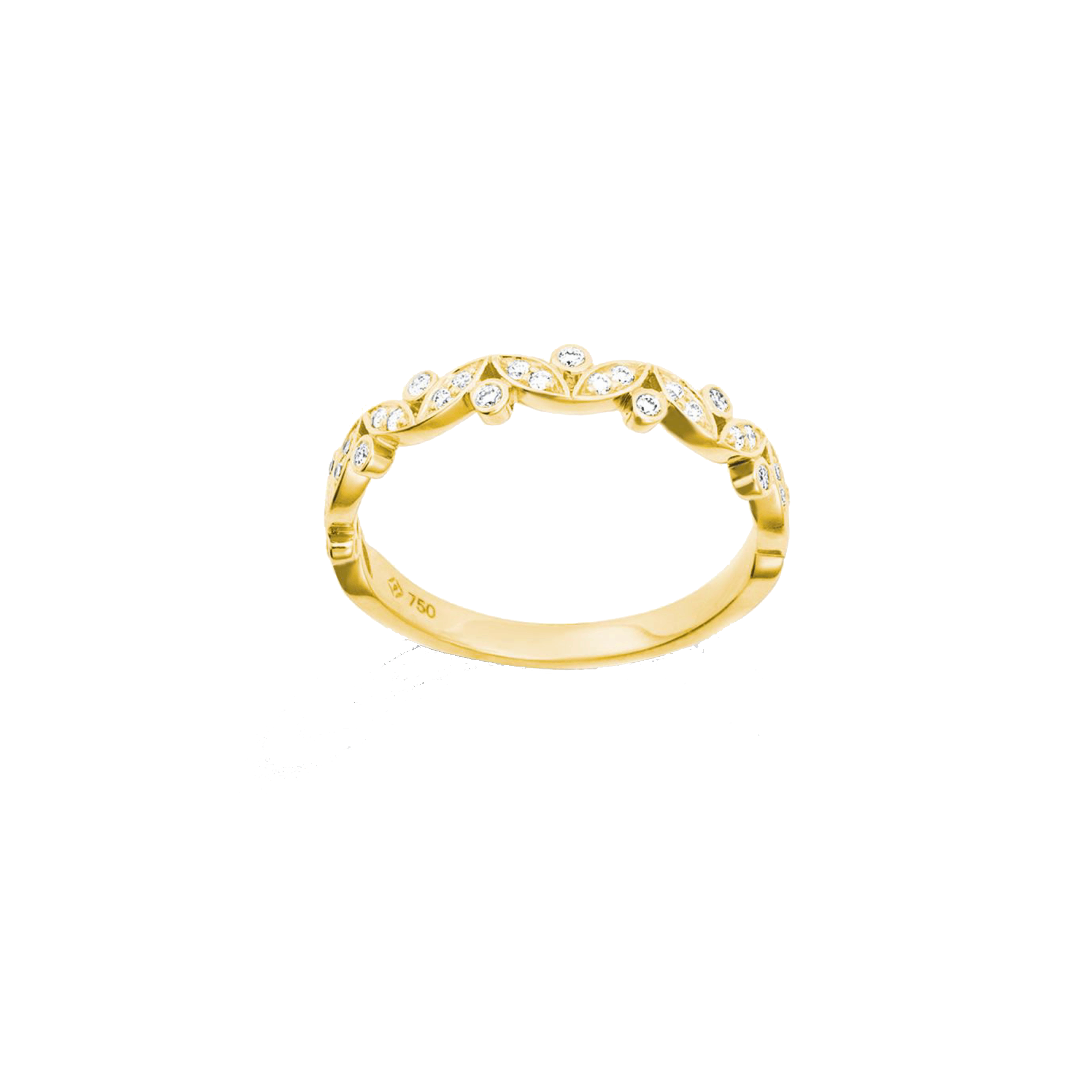 Gelbgoldring mit Brillanten