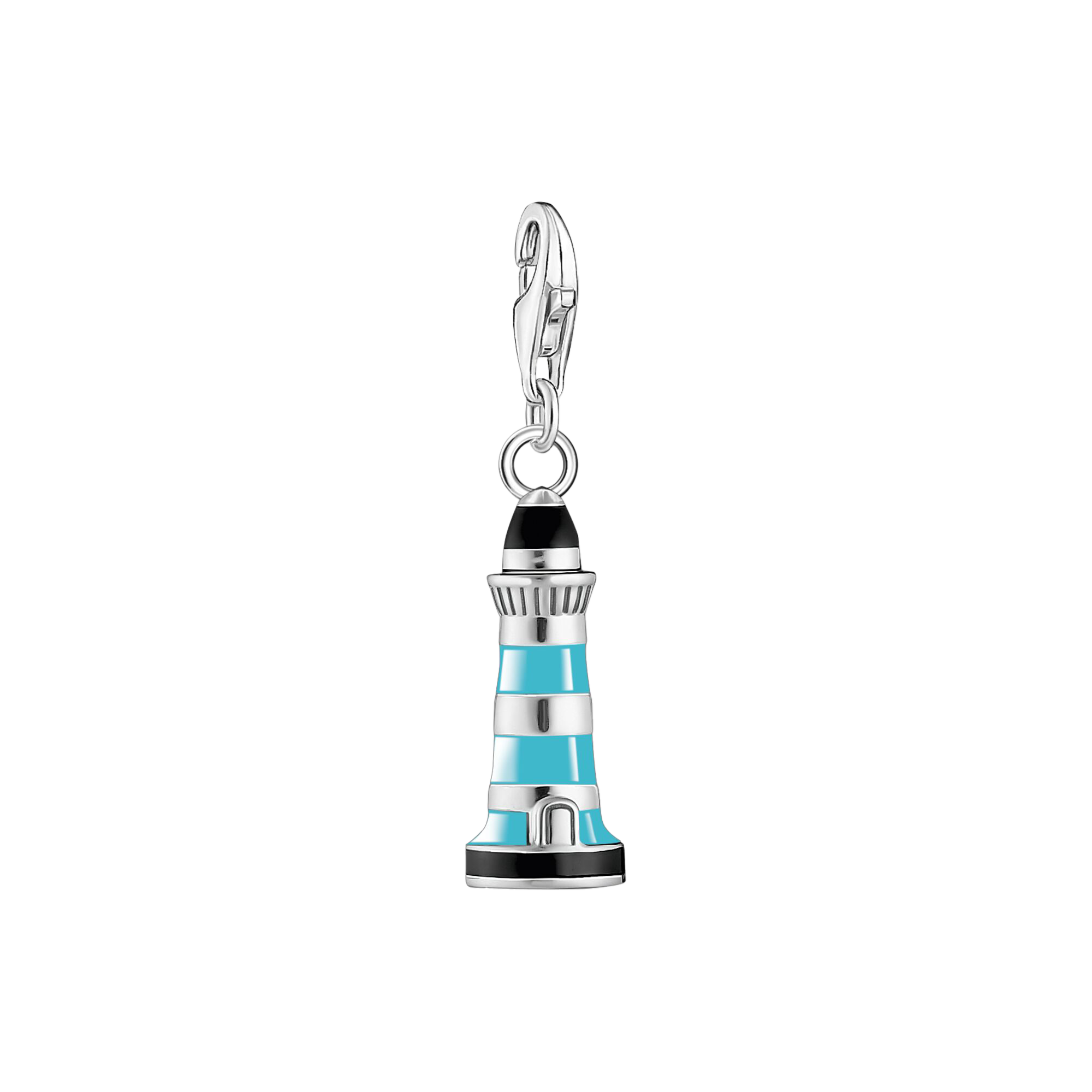 Charm-Anhänger türkiser Leuchtturm Silber - PERDONA