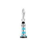 Charm-Anhänger türkiser Leuchtturm Silber - PERDONA