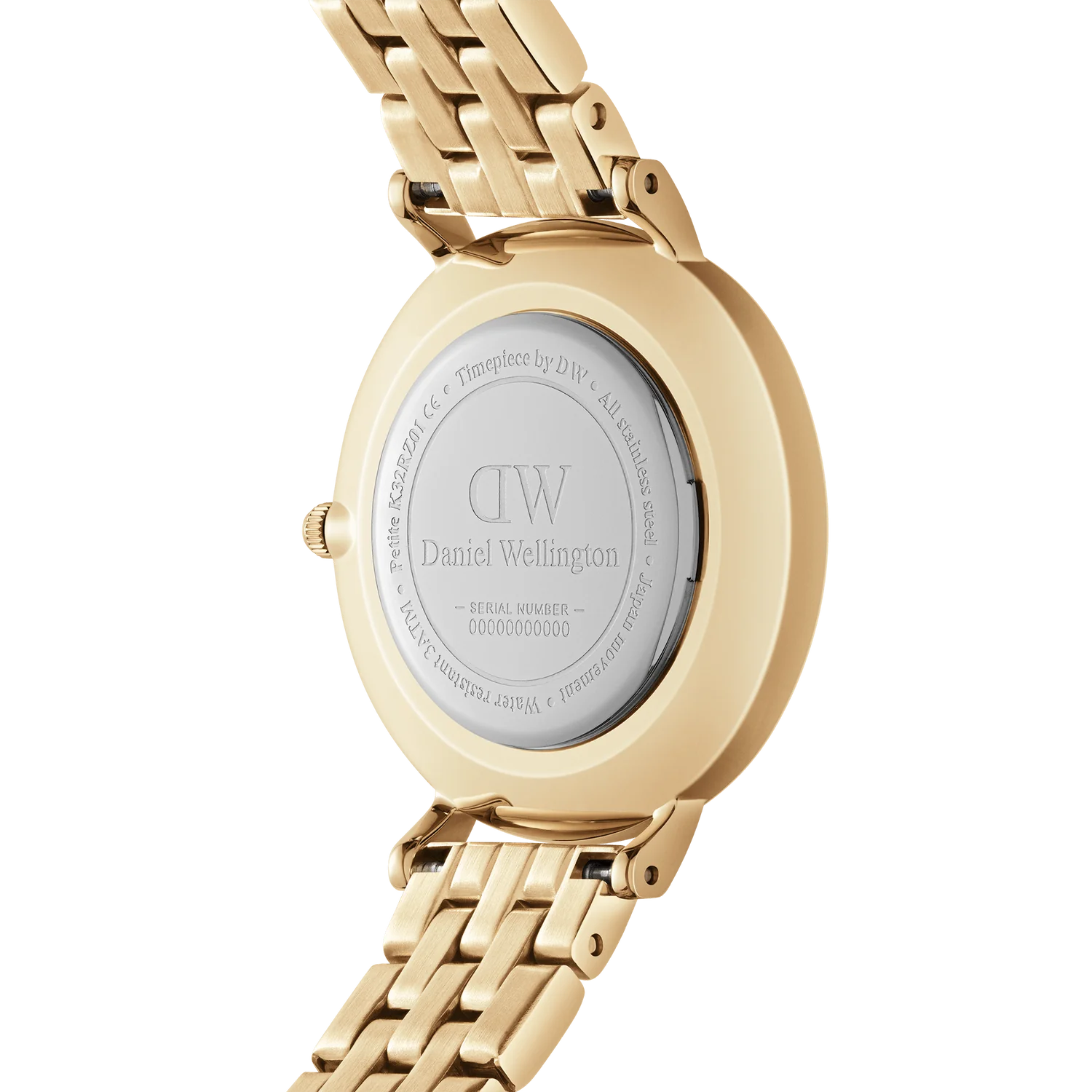 PETITE ROMAN NUMERALS 5-LINK GOLD 28mm - PERDONA