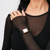 BOUND BLACK CROCODILE ROSE GOLD - PERDONA