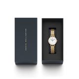 PETITE ROMAN NUMERALS 5-LINK GOLD 28mm - PERDONA