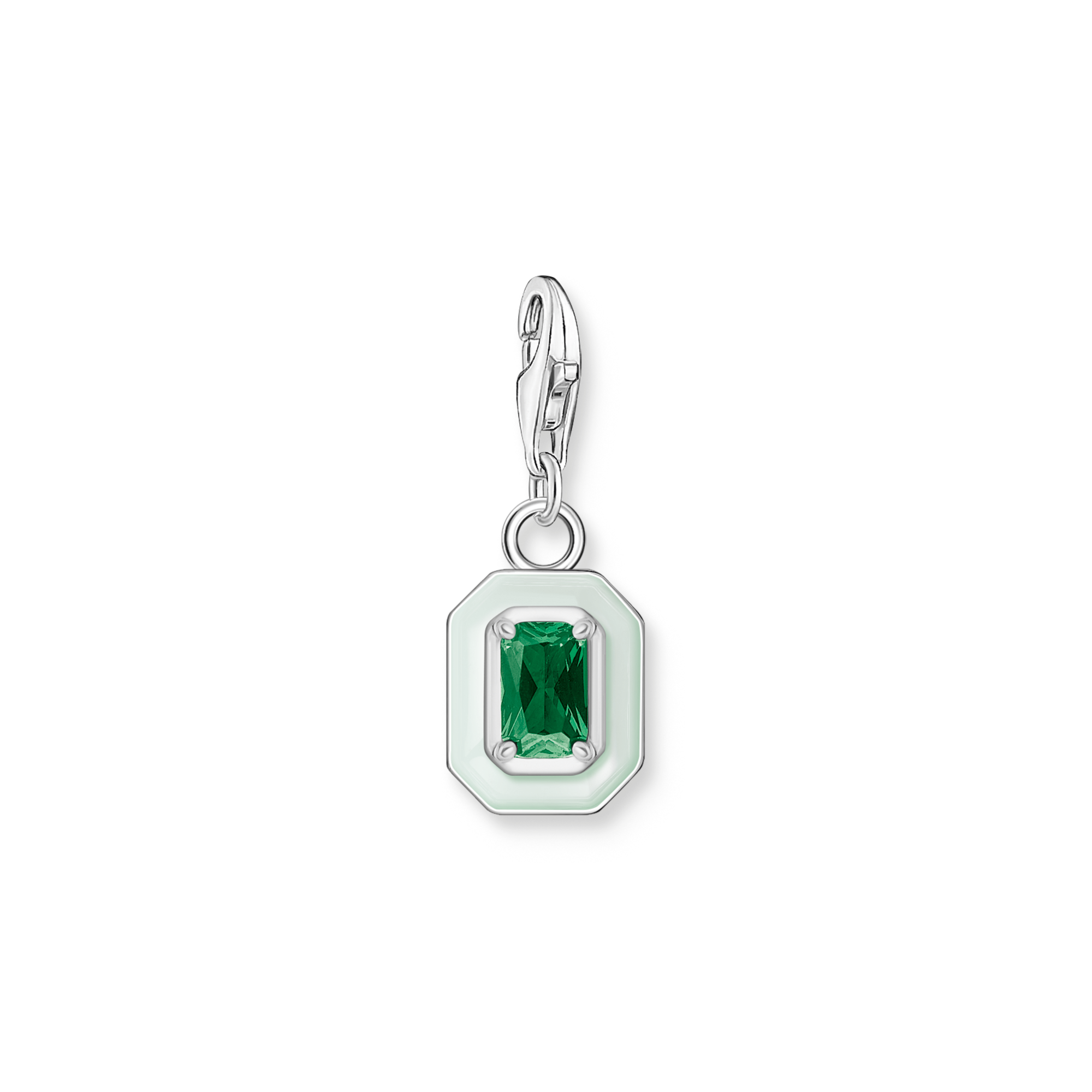 Charm-Anhänger grüner Stein Silber - PERDONA