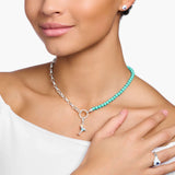 Charm-Anhänger blaues Cocktail-Glas Silber - PERDONA
