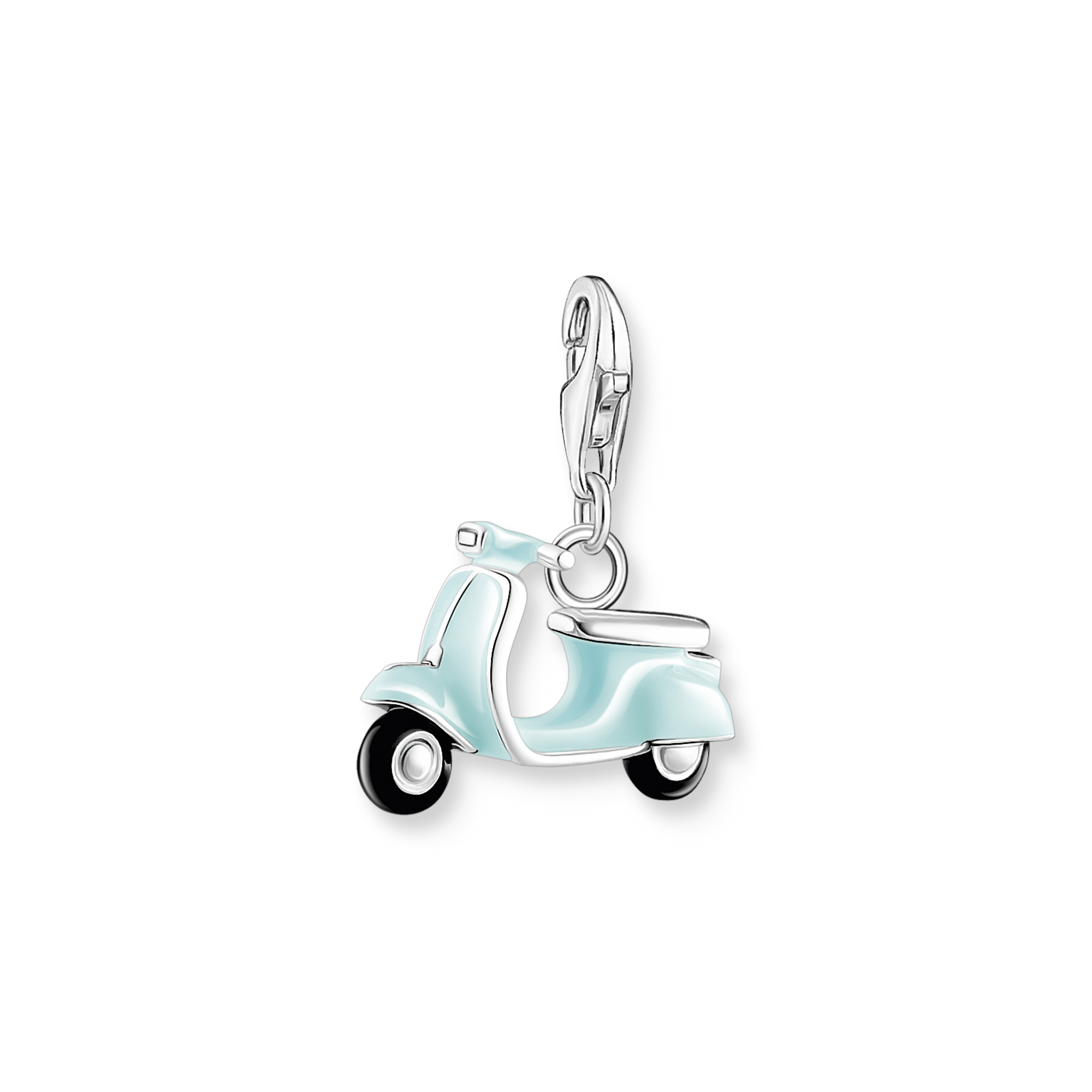 Charm-Anhänger türkiser Motorroller Silber - PERDONA