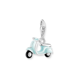 Charm-Anhänger türkiser Motorroller Silber - PERDONA
