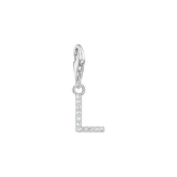 A-Z Charm-Anhänger Buchstabe sibler mit weißen Steinen - PERDONA