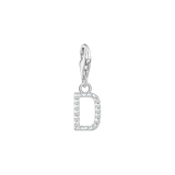 A-Z Charm-Anhänger Buchstabe sibler mit weißen Steinen - PERDONA