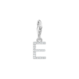 A-Z Charm-Anhänger Buchstabe sibler mit weißen Steinen - PERDONA
