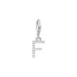 A-Z Charm-Anhänger Buchstabe sibler mit weißen Steinen - PERDONA