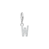 A-Z Charm-Anhänger Buchstabe sibler mit weißen Steinen - PERDONA