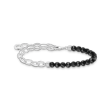 Charm-Armband mit schwarzen Onyx-Beads - PERDONA